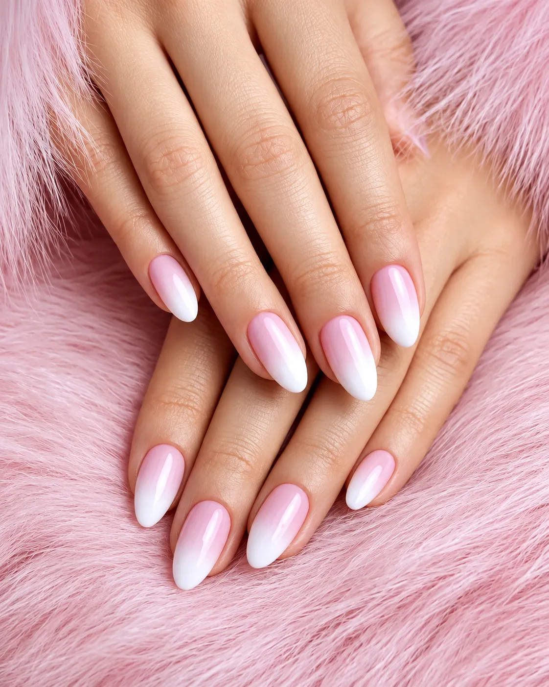 Ombré nail color gradient design