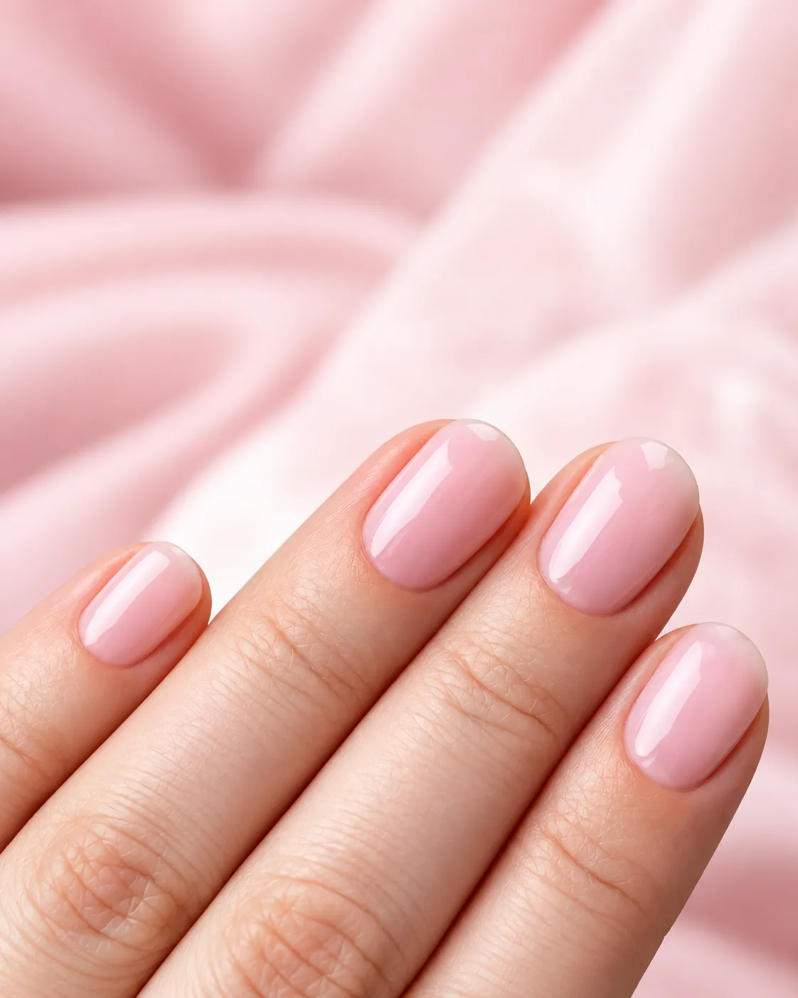 Natural pink manicure nail style