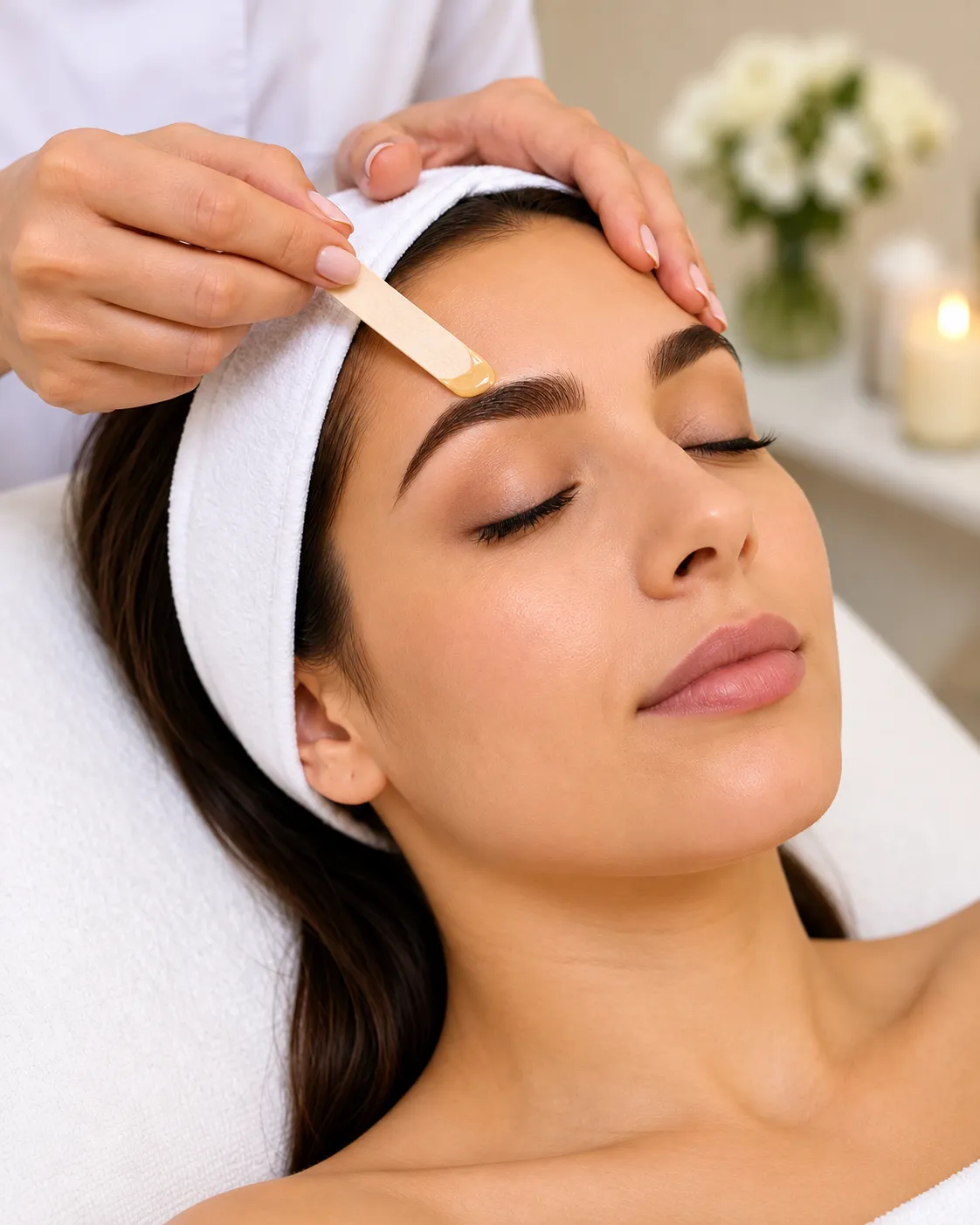 Beauty waxing service illustration or treatment scene